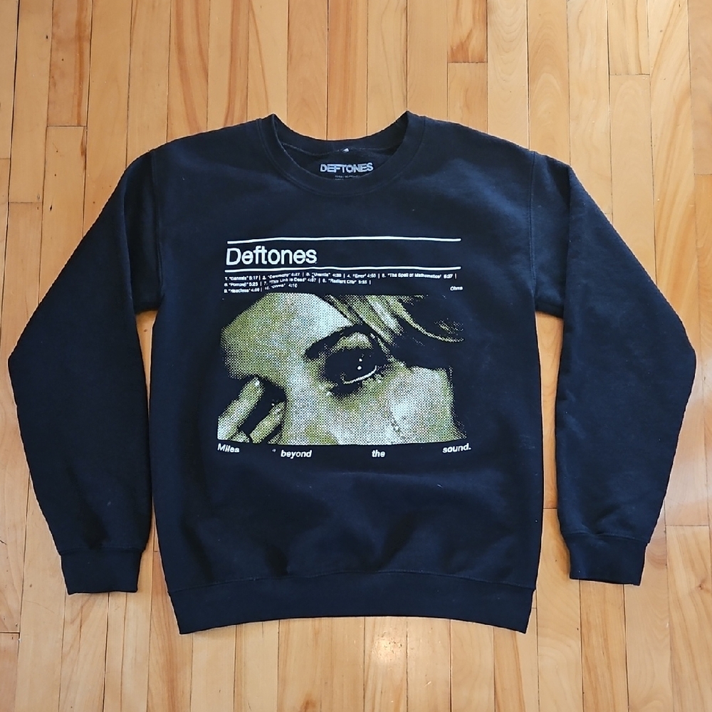 Deftones Black Graphic Crewneck Sweater